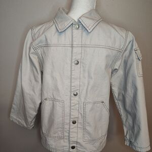 Gymboree American Heritage Boys Barn Coat Size Large Fleece Lining